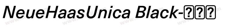 NeueHaasUnica Black字体转换